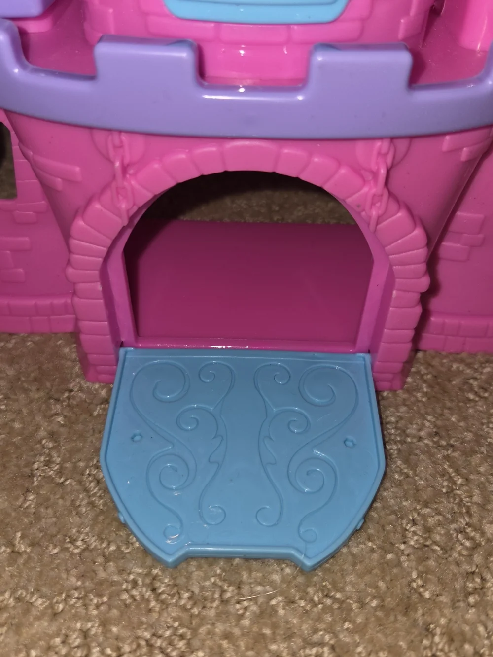 Kids Pink and Purple Princess Castle Playset with Blue Accents 10 Piece Set